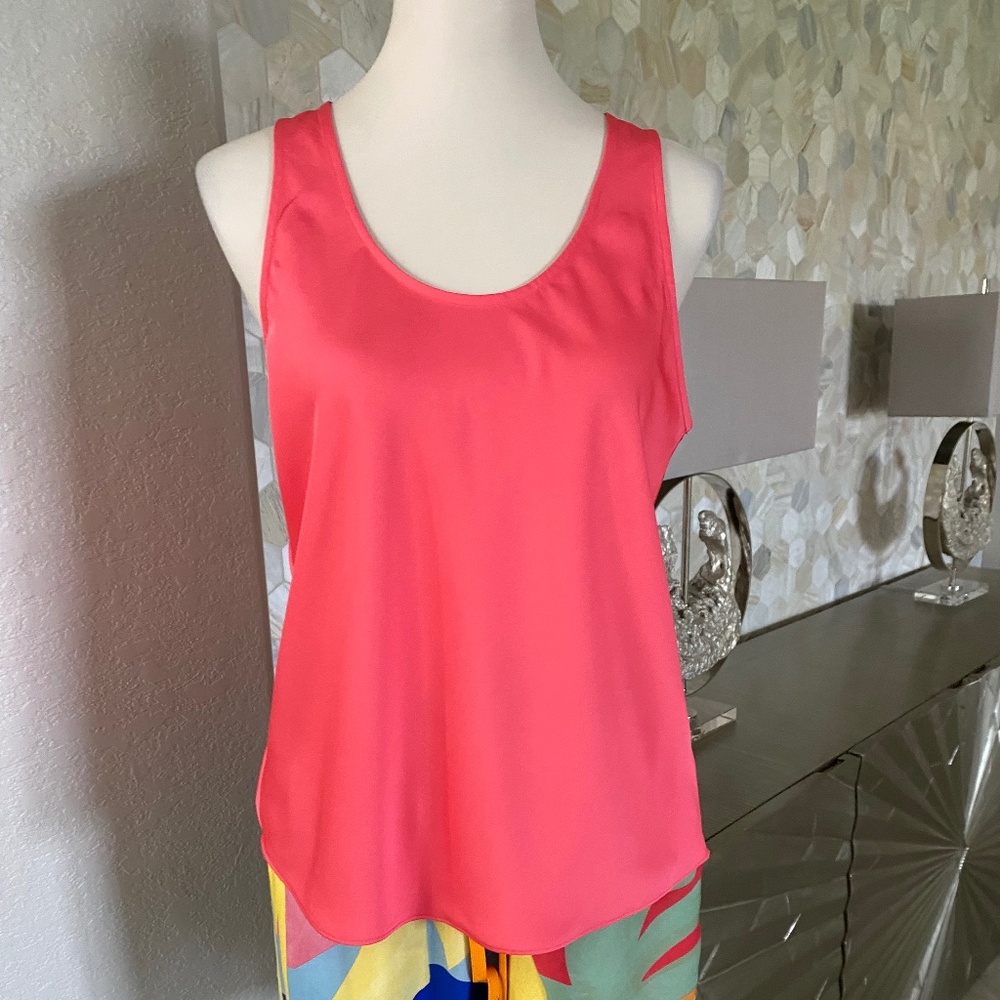J. Crew Pink Sleeveless Satin Tank Top